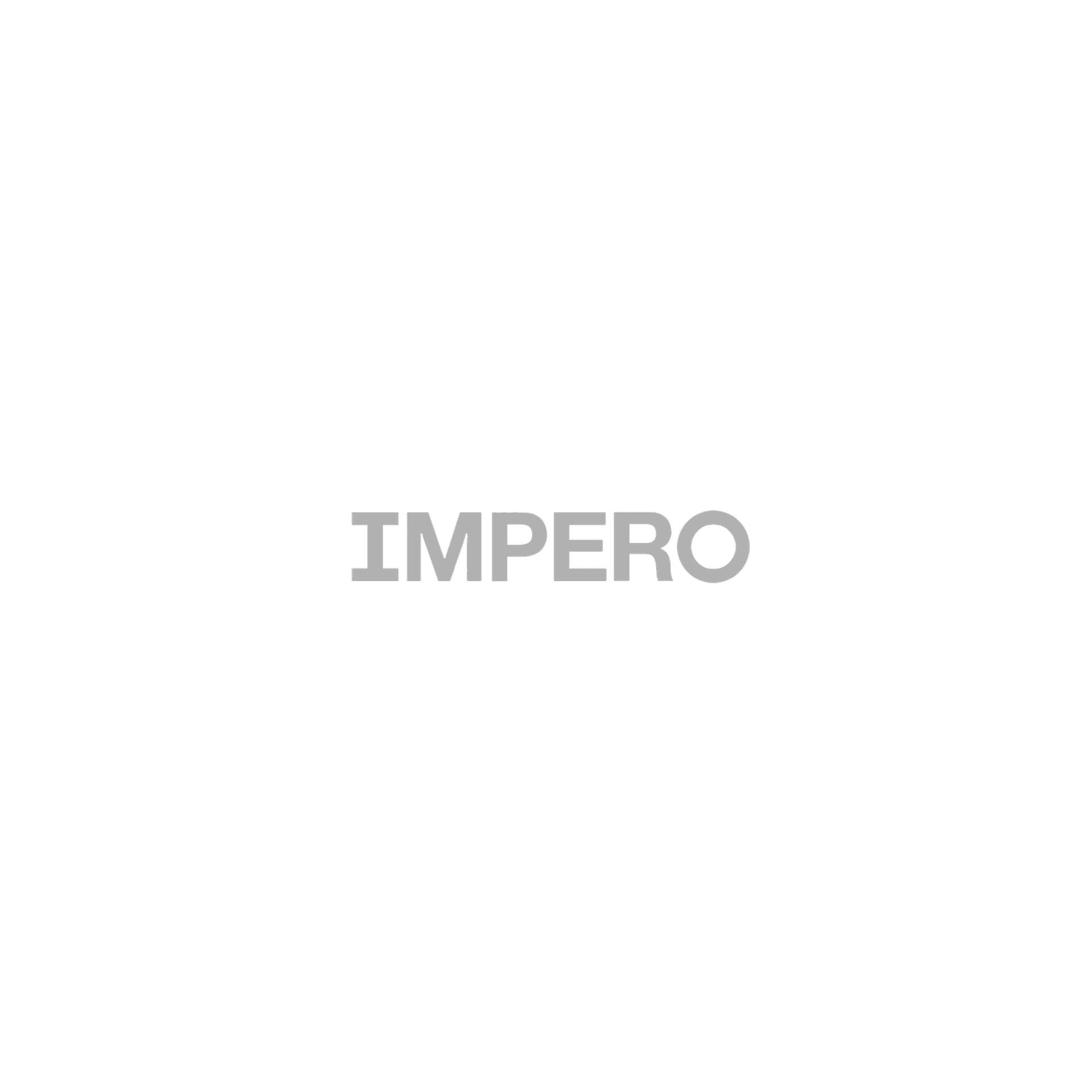 The word impero is on a white background.