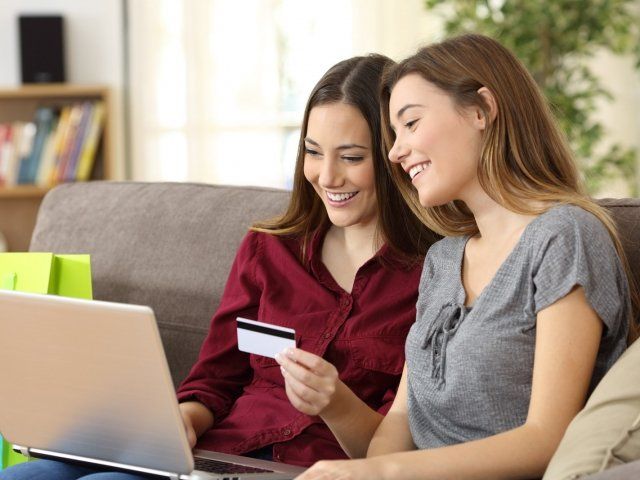 Girls paying rent online