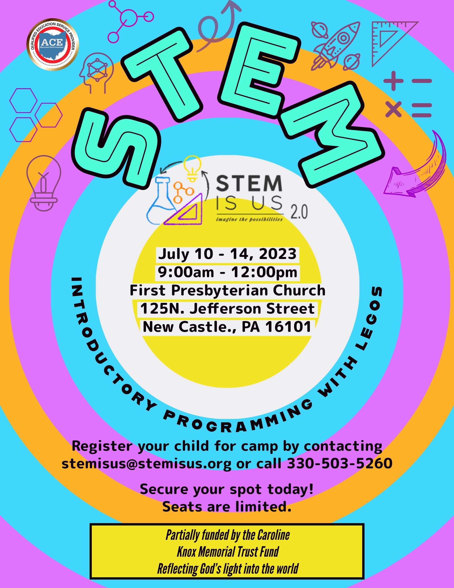 A poster for stem is us 20 on july 10 14 2023