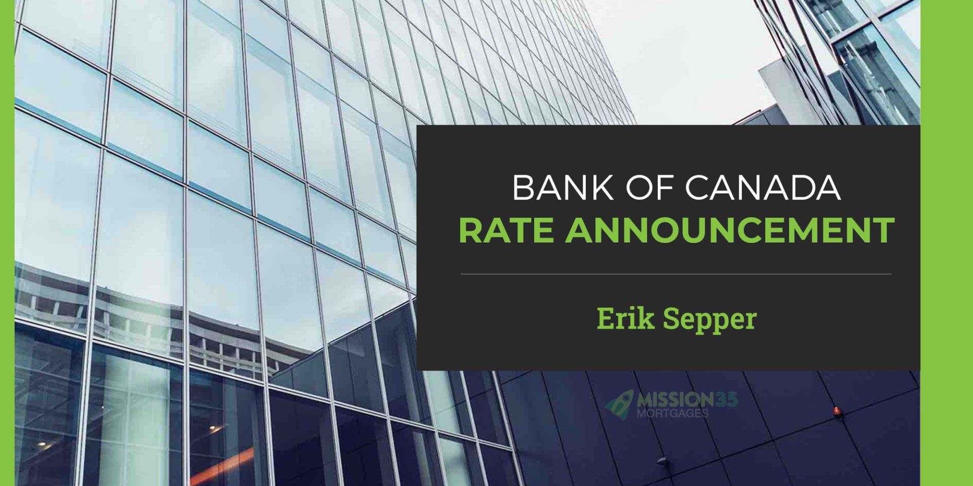 Bank Of Canada Rate Announcement Dec 6th, 2023