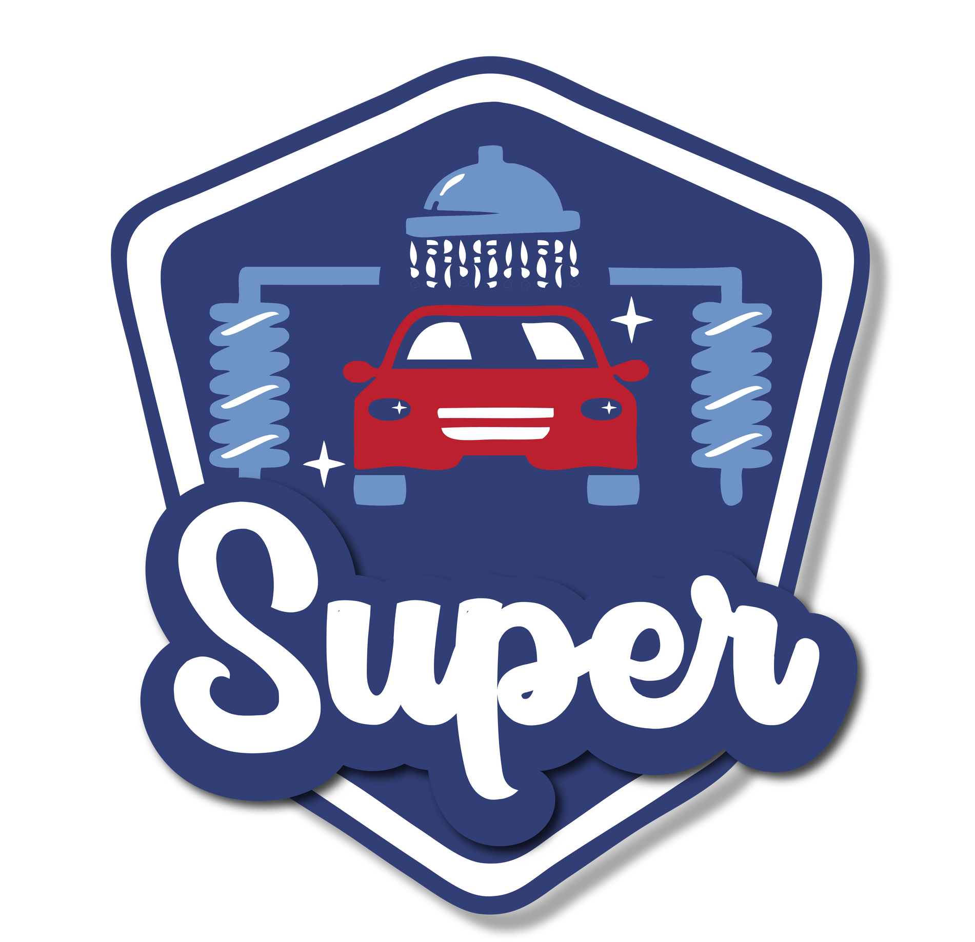 A logo for a car wash called super