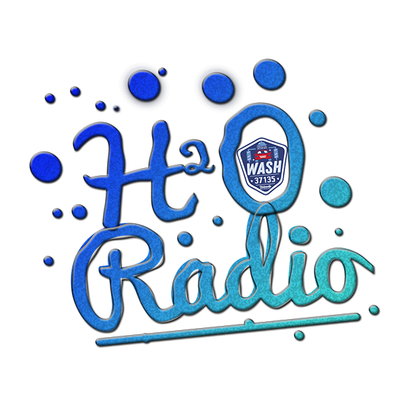 A logo for a radio station called h2o radio