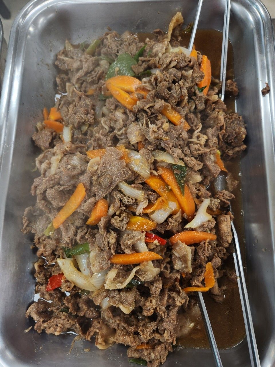 Selection of colorful and appetizing Korean food items