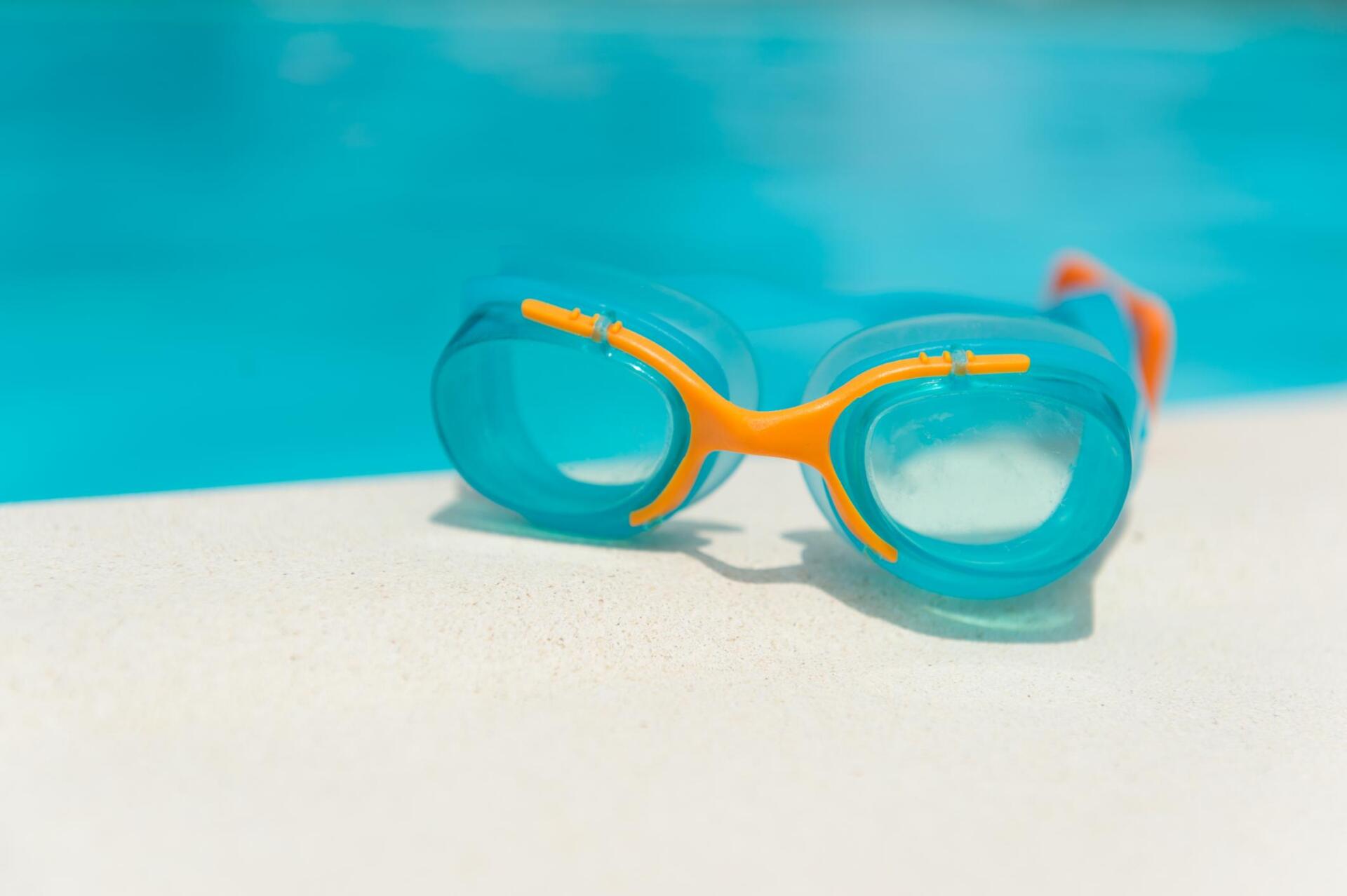 googles near the pool