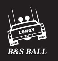 A black and white logo for longy b & s ball