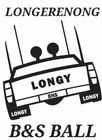 A black and white logo for longy b & s ball