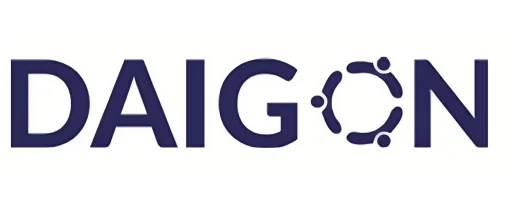 A logo for a company called daigo n on a white background.