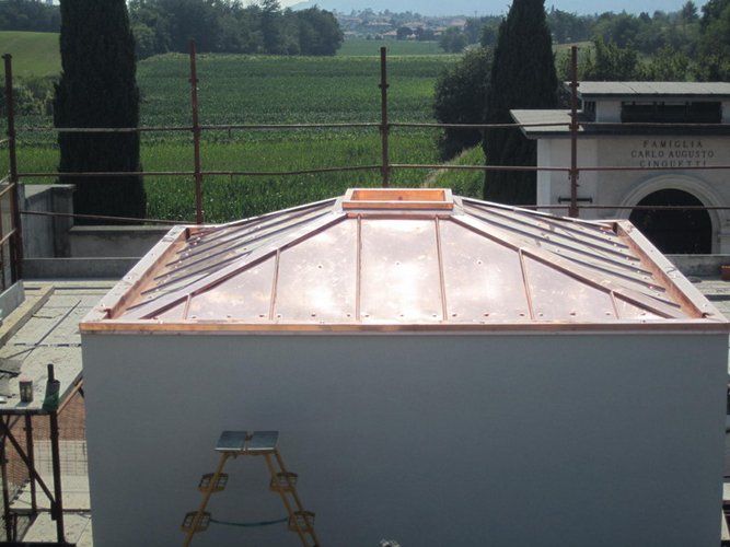 rivestimento tetto in rame
