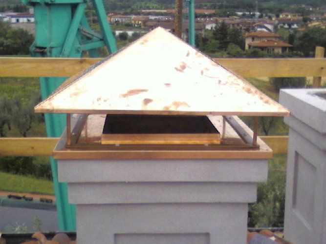 canna fumaria realizzata in rame