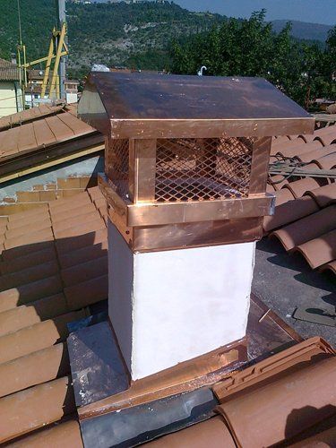 canna fumaria camino in rame