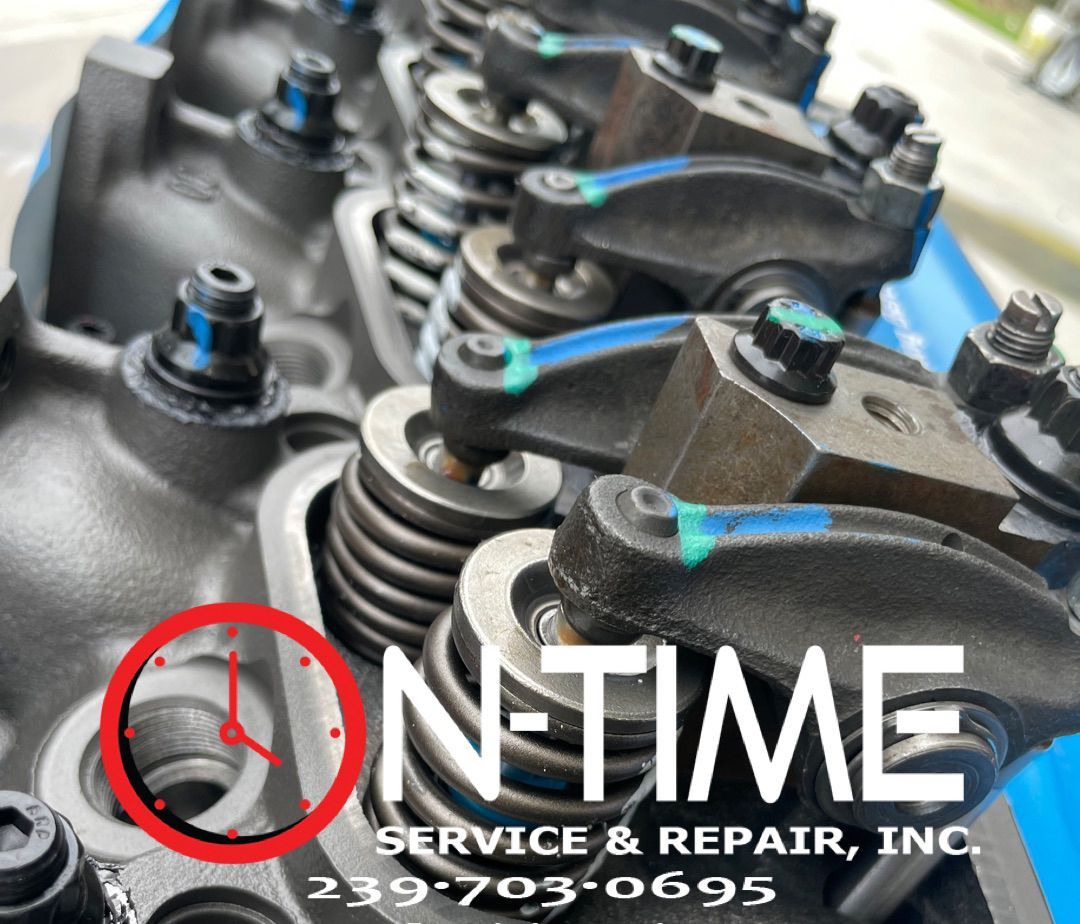 An ad for on time service and repair inc.