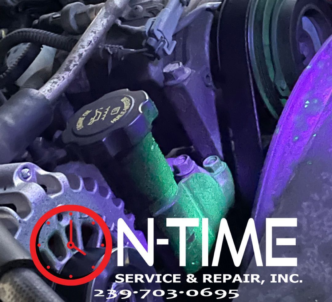 An ad for on time service and repair inc.