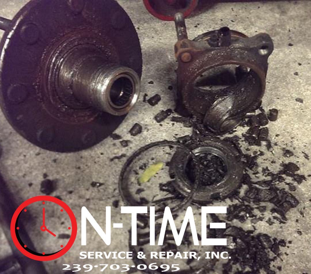 An ad for on time service and repair inc.
