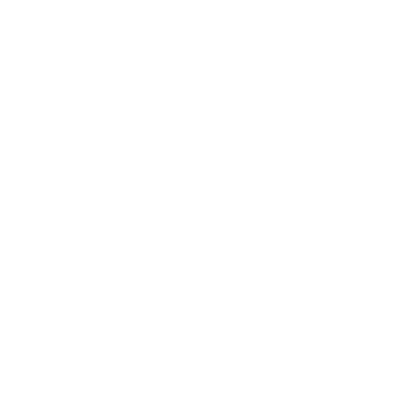 Rake and Shovel with compass icon in the middle