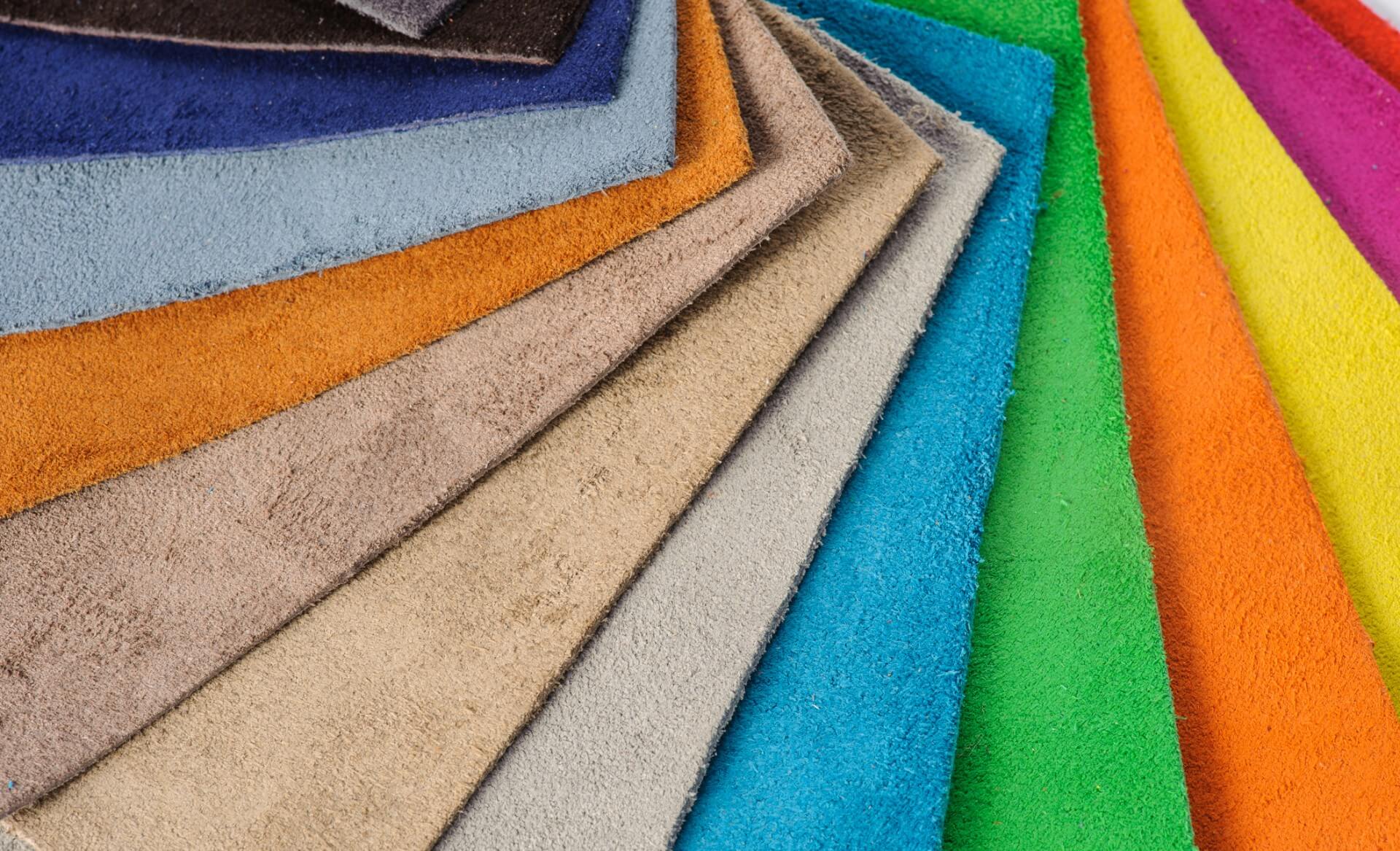 tessuti scamosciati di vari colori