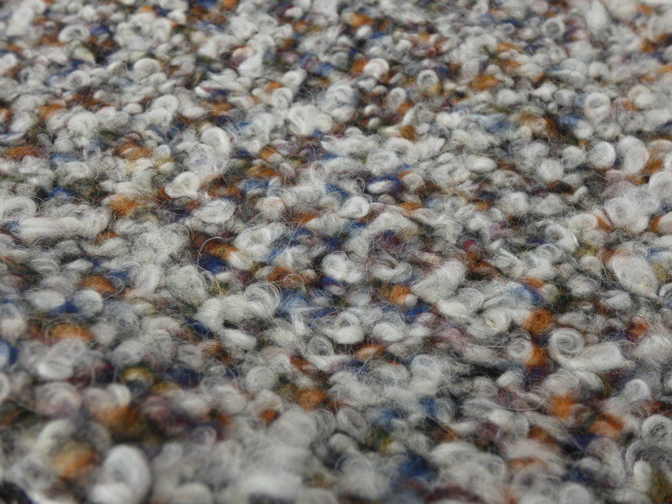 winter fabric with fibres of various colours
