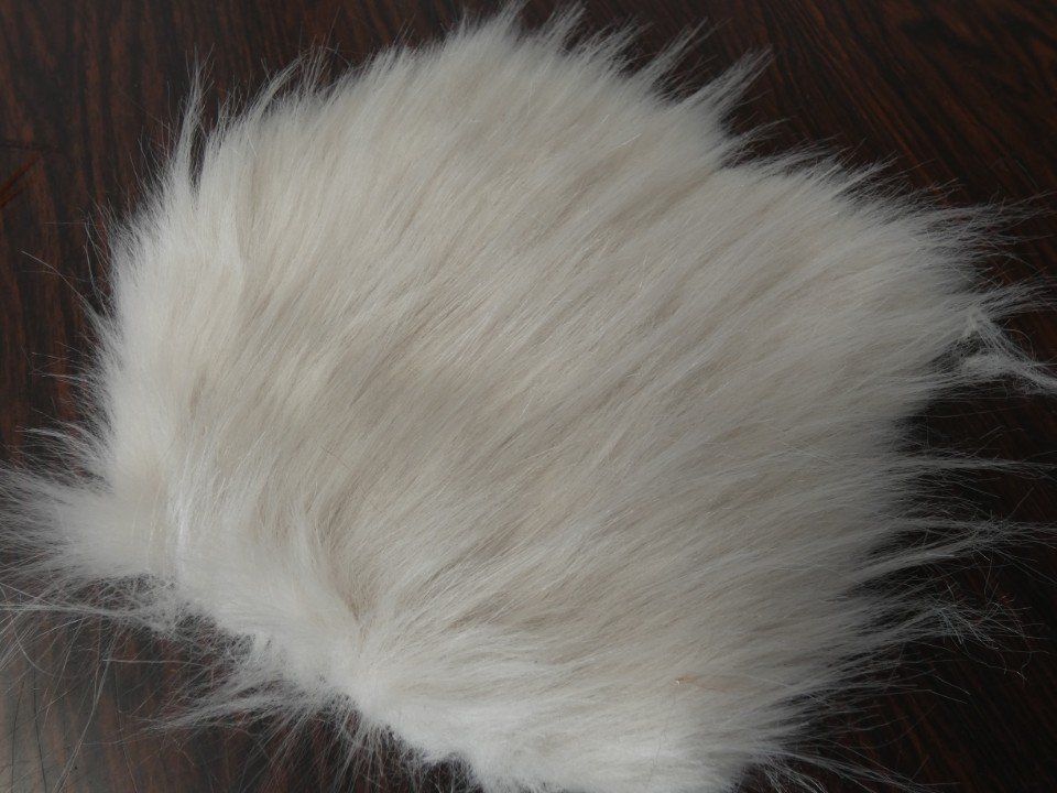 long-haired white fabric