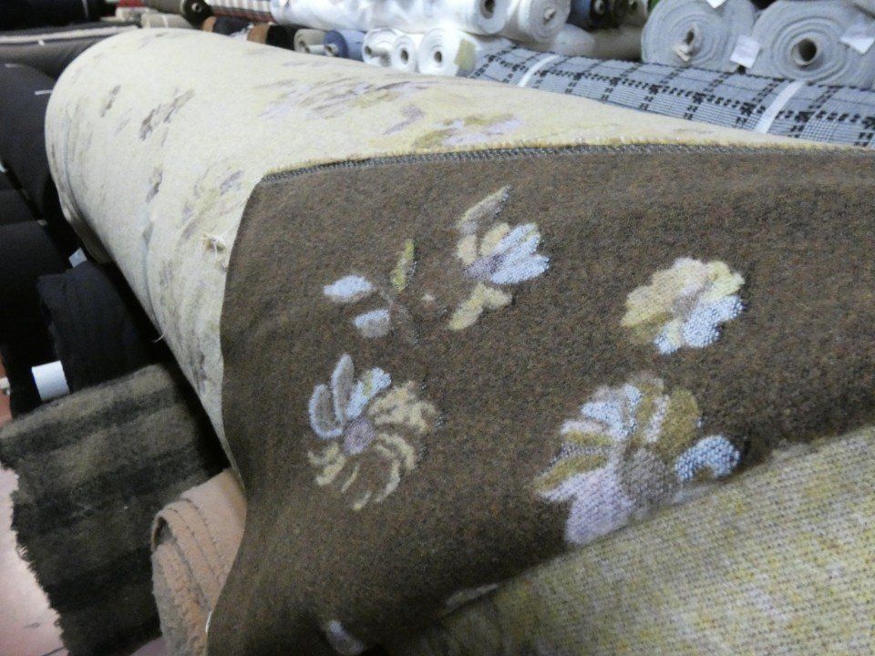 fabric roll with floral theme