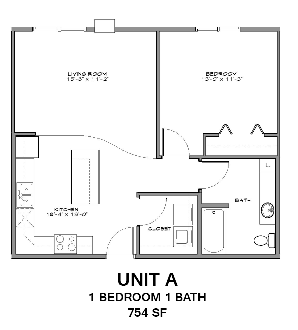 Unit A | 1 Bed, 1 Bath