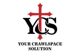 A red line-art logo showing three house outlines with windows, positioned above the letters