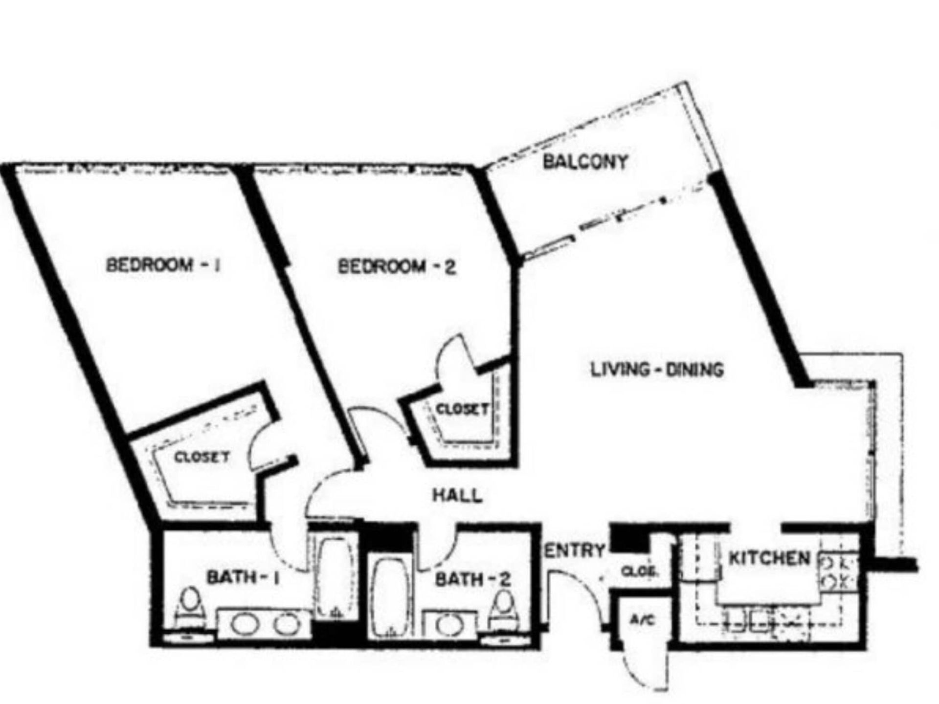 A black and white floor plan of a house