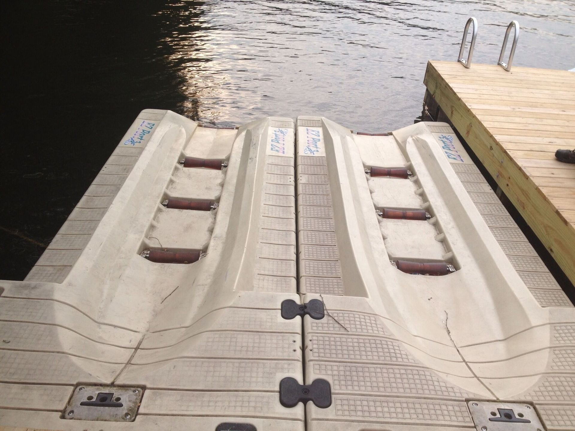 A dock with a jet ski attached to it