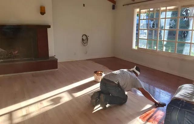 Floor Recreation in Progress — Los Angeles, CA — K & Z Hardwood Flooring