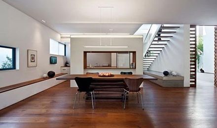 Dining Area with Nice Wood Floor — Los Angeles, CA — K & Z Hardwood Flooring