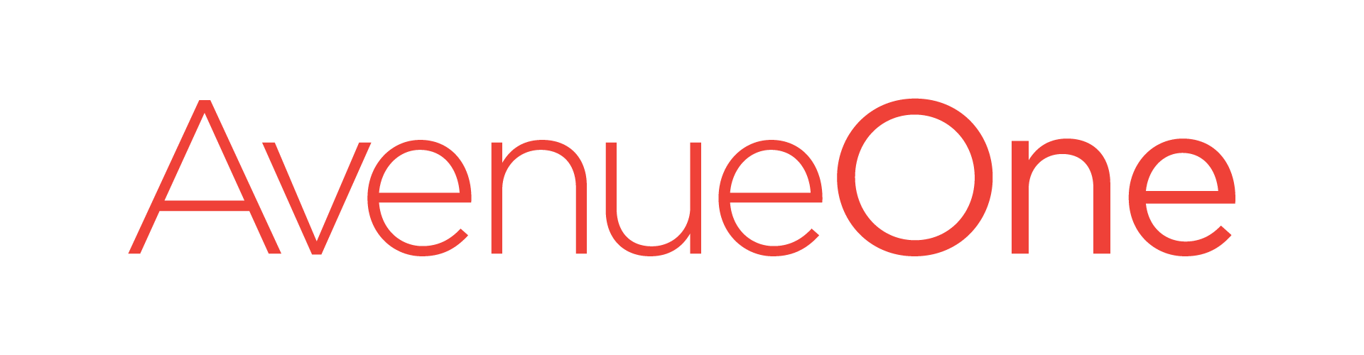 "AvenueOne" in red font.