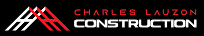 Un logo pour la construction Charles Lauzon avec un fond noir