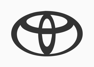 Toyota logo in dark gray on a white background