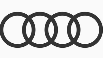 Four interlocking black rings on a white background, resembling the Audi logo
