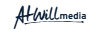 Atwill media logo in black cursive.