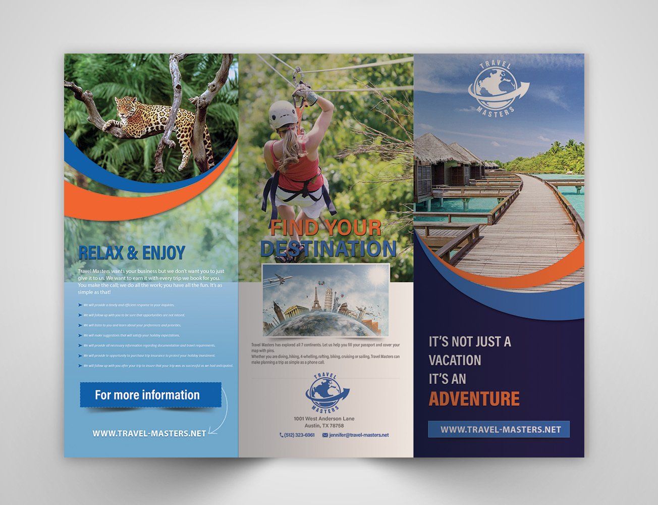 Tri Fold Brochure Design for Travel Agency