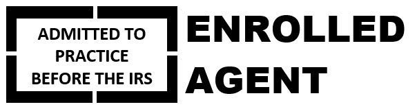 Logo: Enrolled Agent, admitted to practice before the IRS.