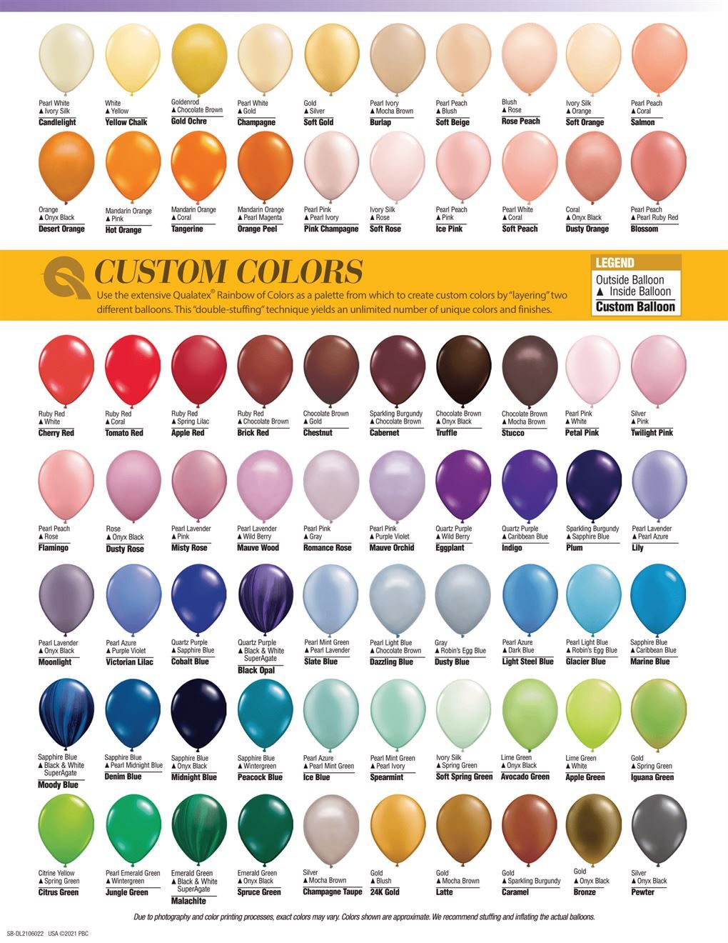 There are many different colors of balloons on this page.