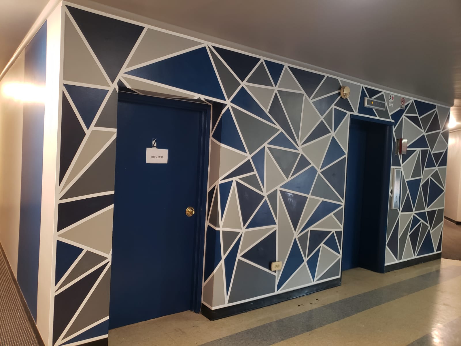 The Swift and Current Apartments lobby hallway