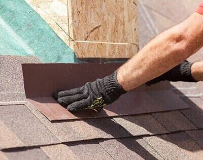 Gutter Replacement | Builder Worker Installing Shingles | Bothell, WA