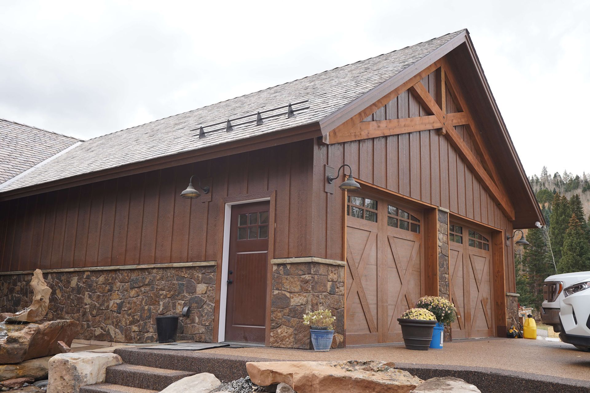 A garage with a car parked in front of it Maven Construction, Montrose, CO