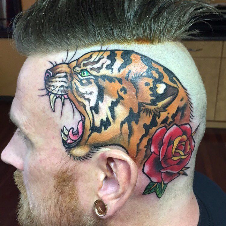 Tiger Tattoo by Amber Strange at Black Gold Tattoo Co in Edmonton Alberta Canada