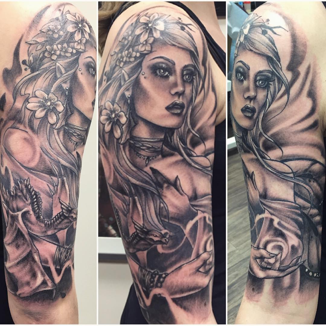 Fairy Tattoo by Sarah Michelle at Black Gold Tattoo Co in Edmonton Alberta Canada