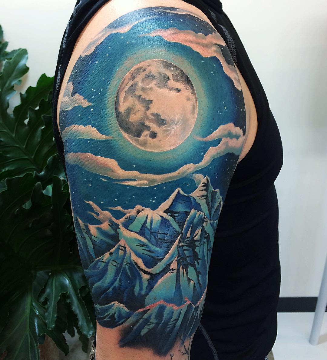 Mountain Tattoo Tattoo by Chad Lavers at Crimson Empire Tattoo in Edmonton Alberta Canada