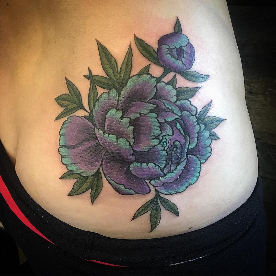 Floral Tattoo by Dale Moostoos at Crimson Empire Tattoo in Edmonton Alberta Canada