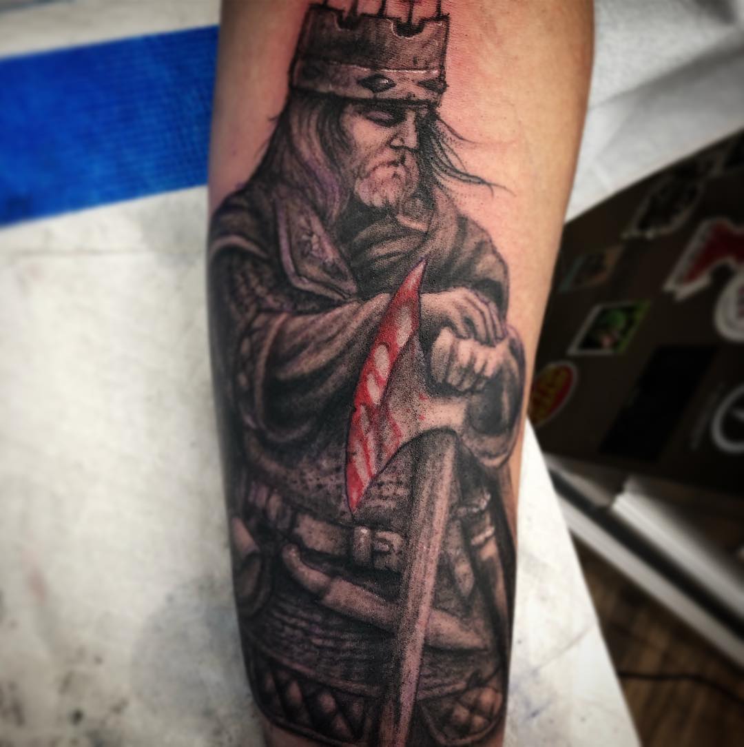 Viking Tattoo by Steve Hayes at Black Gold Tattoo Co in Edmonton Alberta Canada