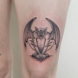 Gargoyle Tattoo by Adrienne Alexander at Crimson Empire Tattoo in Edmonton Alberta Canada