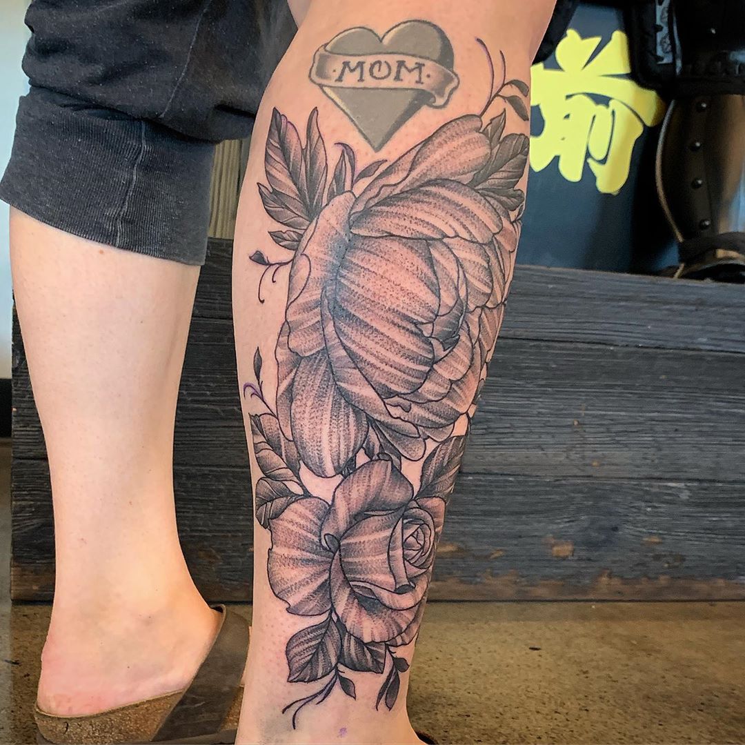 Floral Tattoo by Dale Moostoos at Crimson Empire Tattoo in Edmonton Alberta Canada
