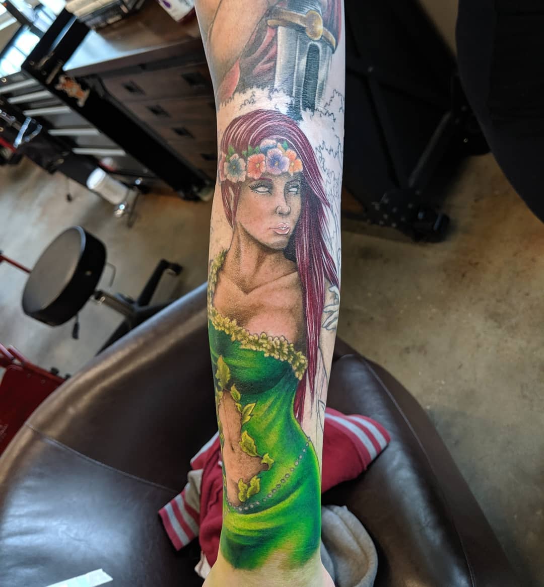 Celtic Goddess of the Forest Tattoo by Kevin Sherritt at Black Gold Tattoo Co in Edmonton Alberta Canada