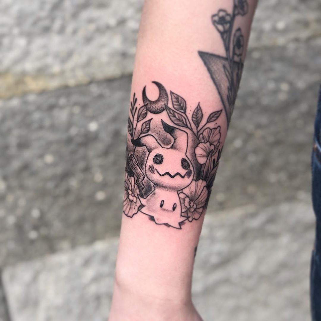 Mimikyu Tattoo by Vanessa Spezowka at Crimson Empire Tattoo in Edmonton Alberta Canada