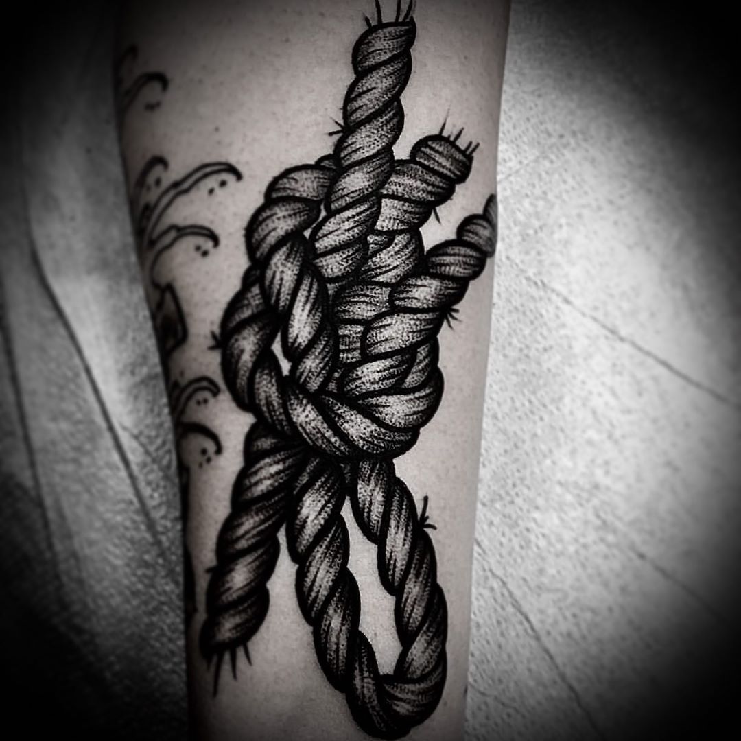 Rope Tattoo by Romeo Ostiguy at Black Gold Tattoo Co in Edmonton Alberta Canada