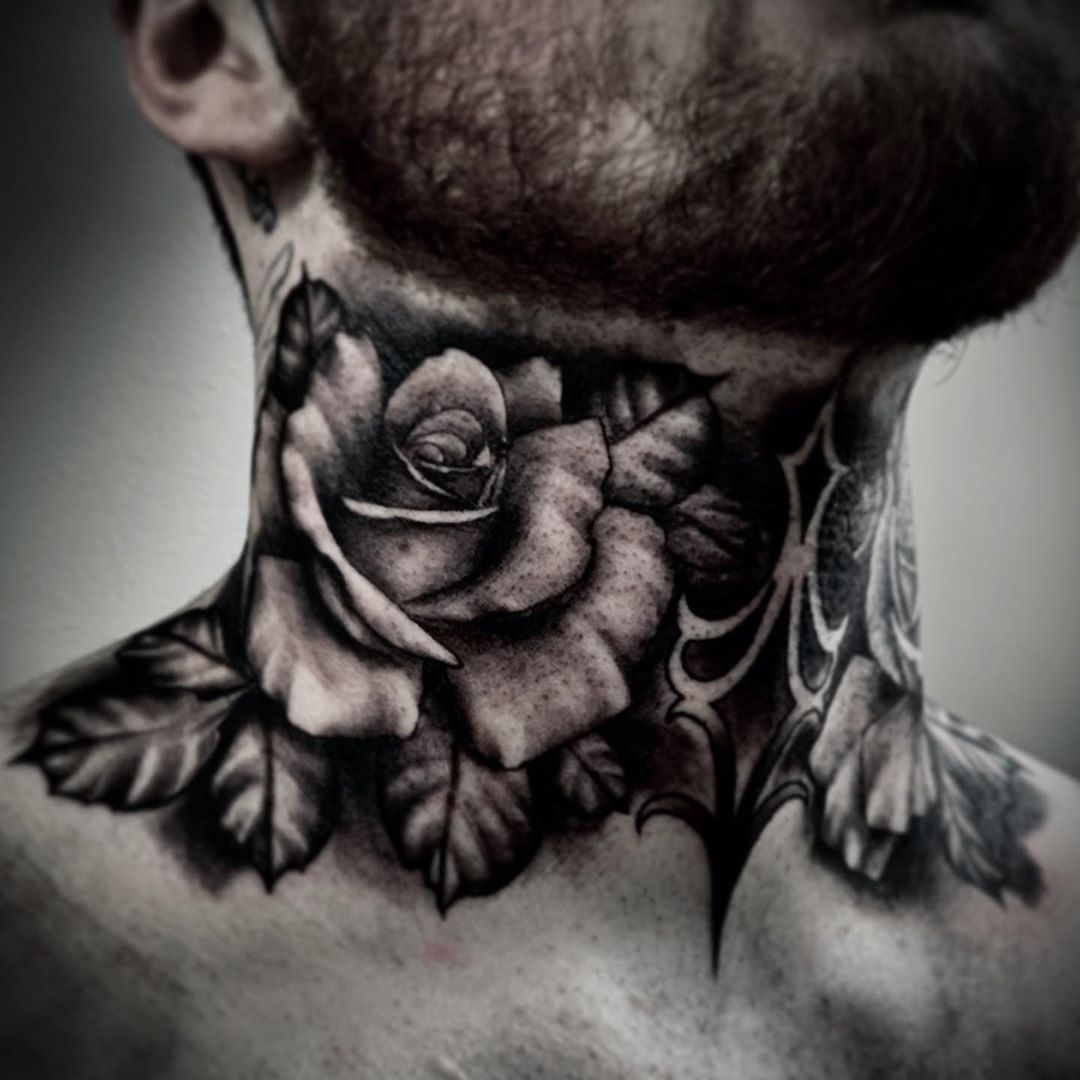 Roses Tattoo by Romeo Ostiguy at Black Gold Tattoo Co in Edmonton Alberta Canada